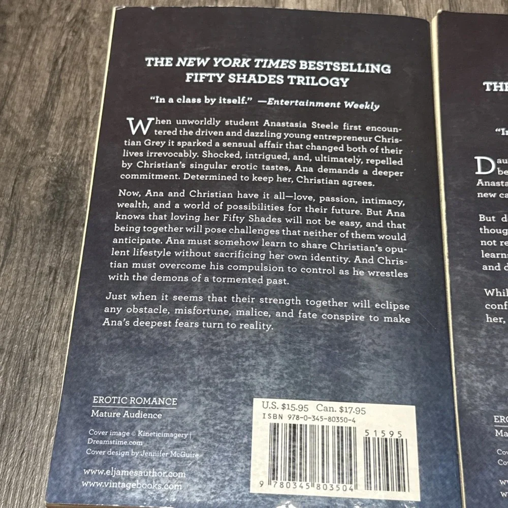 FIFTY 50 SHADES OF GREY BOOKS 2 and 3 Freed and Darker by E. L. James NEW